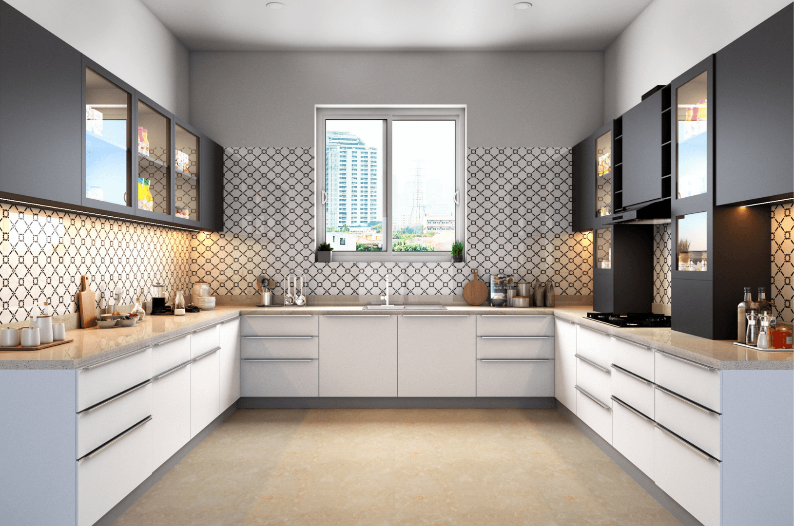 Moduler C shape kitchen