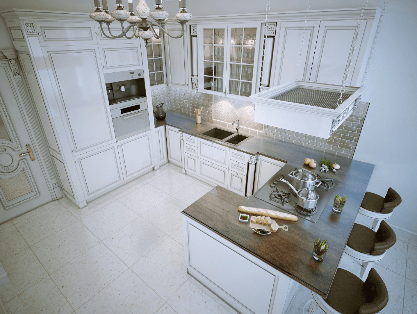Moduler G shape kitchen