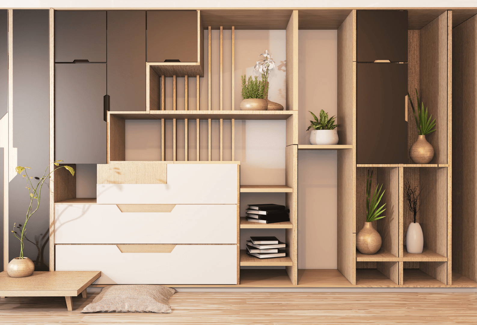Modern living room with stylish furniture, elegant lighting, and a cozy ambiance.